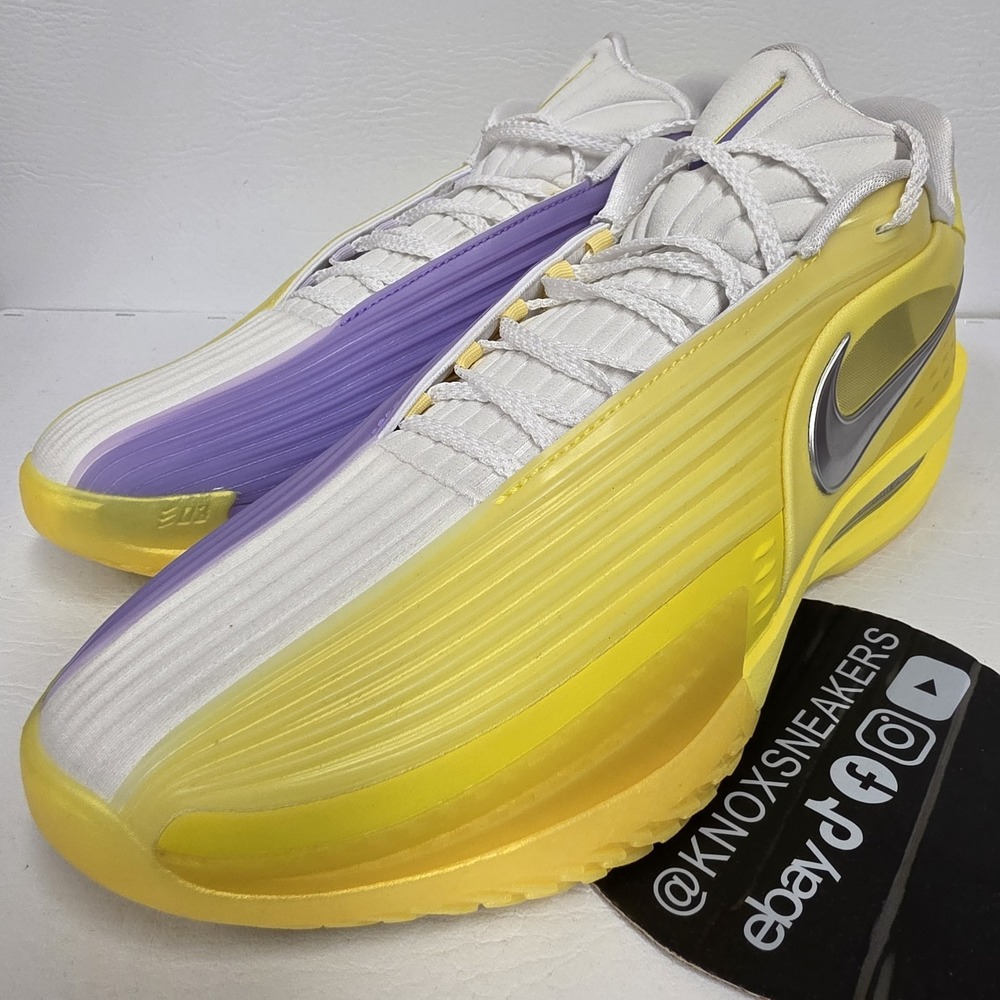 Nike Air Zoom G.T. Cut 3 Turbo Lakers Yellow Purple HV9918-500 Men's Size 10